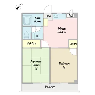サンライズ船堀【3階】の間取り