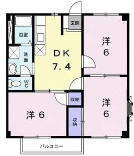 コートビレッジC【1階】の間取り