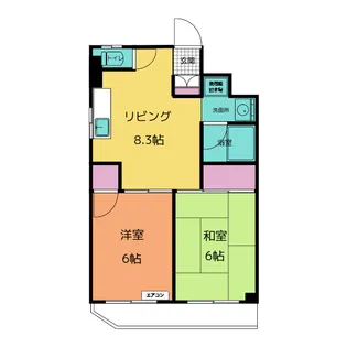 フェリース中村【3階】の間取り