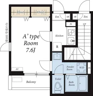 リブリ・三福【1階】の間取り