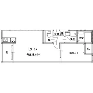 メゾンクレール御領【1階】の間取り