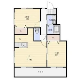 パナハイツクオーレB【1階】の間取り