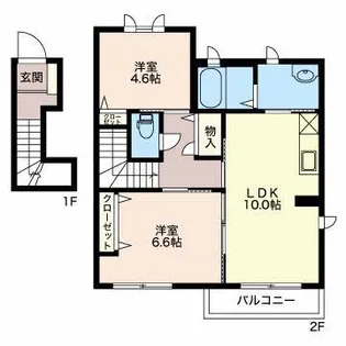 アトリオ B【2階】の間取り