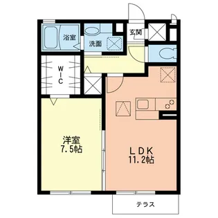 ヒルサイドパレス【1階】の間取り