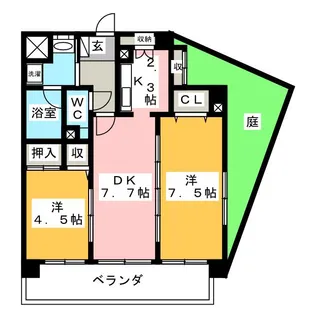 コスモピア山王第2【1階】の間取り