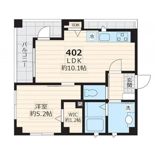 エクセルカーナ 祐天寺【4階】の間取り