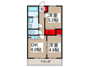 ドレスウェル北戸田【3階】の間取り