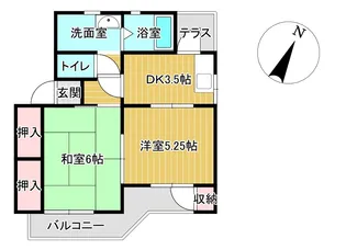 小山サンハイツ【1階】の間取り