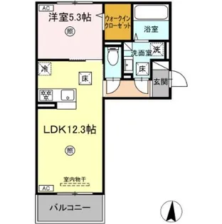 エウレカ玉名駅前【2階】の間取り
