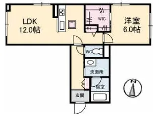 アベニール【1階】の間取り