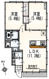 ウエルストン小金井【1階】の間取り