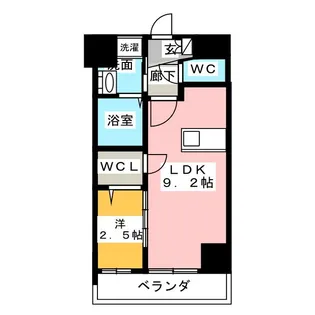エステムコート名古屋新栄IIアリーナ【3階】の間取り
