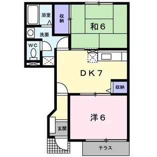ハーブテラスIリーフ【1階】の間取り