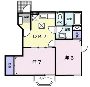 メイプル・ハイム B【1階】の間取り