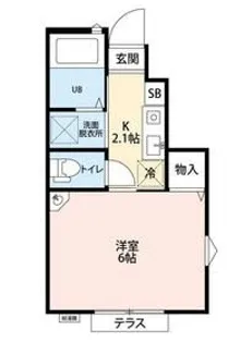 プレジール万願寺【1階】の間取り