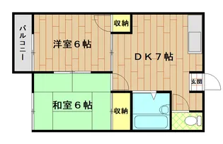 ハイツパーシモン【2階】の間取り
