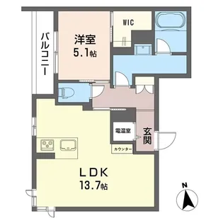 シャーメゾン米沢中央【1階】の間取り
