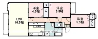ヒルサイドテラス八幡【2階】の間取り