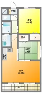 カルムシャンブル【2階】の間取り