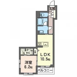 シエル エトワール【1階】の間取り