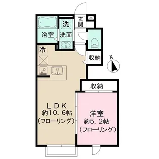 カイゼル【1階】の間取り