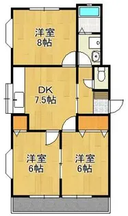 カーサオガタ【1階】の間取り