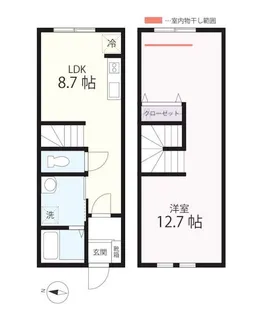 ハーミットクラブハウスmix杉田の間取り
