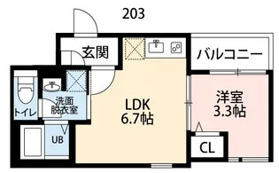 Crecia花咲【2階】の間取り