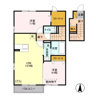 セジュール三橋3【2階】の間取り