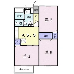 エルディー和田【2階】の間取り