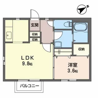 シャーメゾン堤町【2階】の間取り