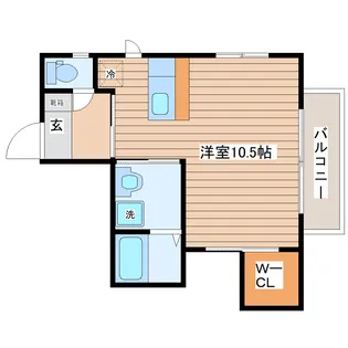 レゾン長町南【1階】の間取り