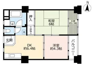 UR千島【8階】の間取り