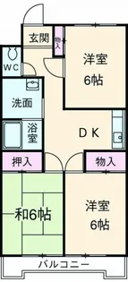 フラット座間【4階】の間取り