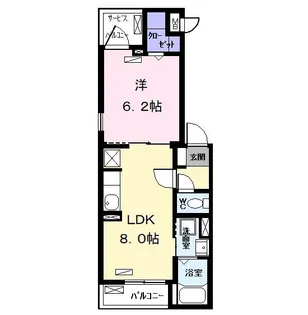 シャローム熱田【3階】の間取り