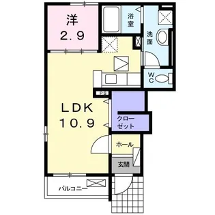 カーサ・モデルノE【1階】の間取り