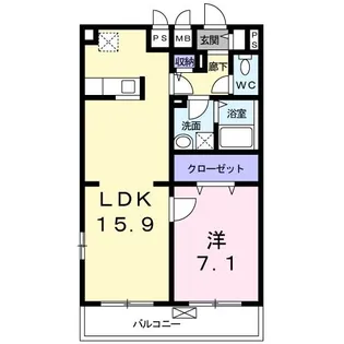 クレイオ三田【3階】の間取り