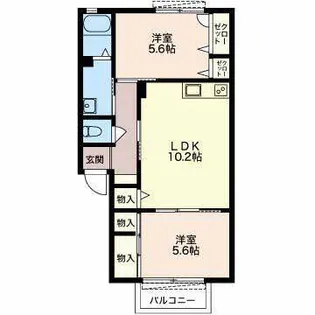 ディアス下土狩C【2階】の間取り