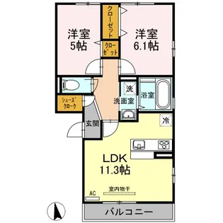 リル インフィニティ【2階】の間取り