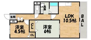 セレニティ南巽【5階】の間取り