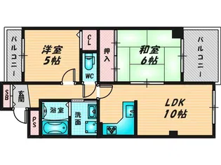 リアライズ荒本【4階】の間取り