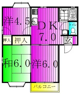 ウインズウメサト C【2階】の間取り