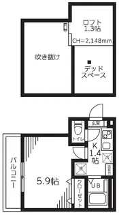 アザーレ・キュリオス百合ヶ丘【3階】の間取り