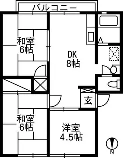 茨城県かすみがうら市稲吉3【アパート】の間取り