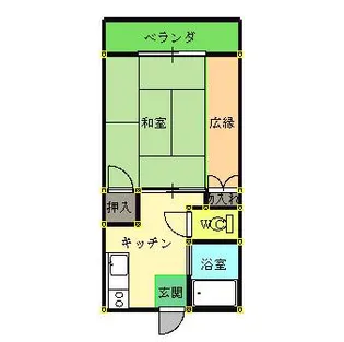 ユタカハイツ【2階】の間取り