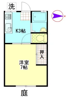 第3河内ハイツ【1階】の間取り