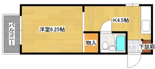 1Kの間取り画像