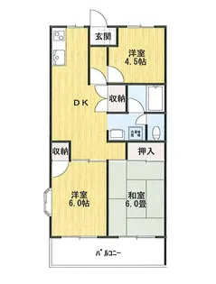 ドルチェ市川【3階】の間取り