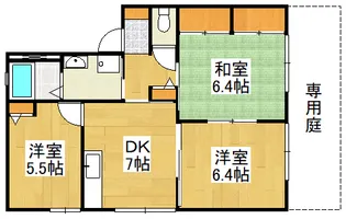 パークサイドビレッジF棟【1階】の間取り