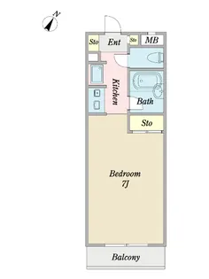 αNEXT若林【3階】の間取り